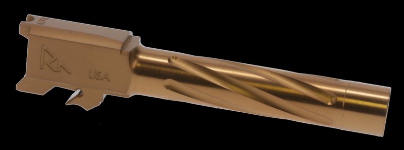 RIVAL ARMS Precision V1 9mm Spiral Fluted Bronze PVD Barrel 4.25in