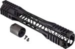 TRYBE Defense AR-15 M-LOK Extra Lightweight Quad Handguard w/ Cut Rail, 12in, Black