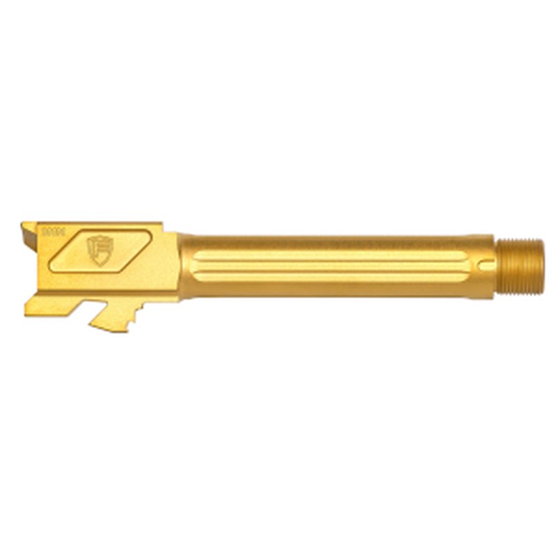 Fortis Match Grade Glock 19 9mm 4.5in Threaded Barrel Gold TiN (FM-G19-TB-TiN)