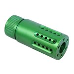Guntec USA AR-15 Micro Slip Over Barrel Shroud With Multi Port Muzzle Brake Anodized Irish Green