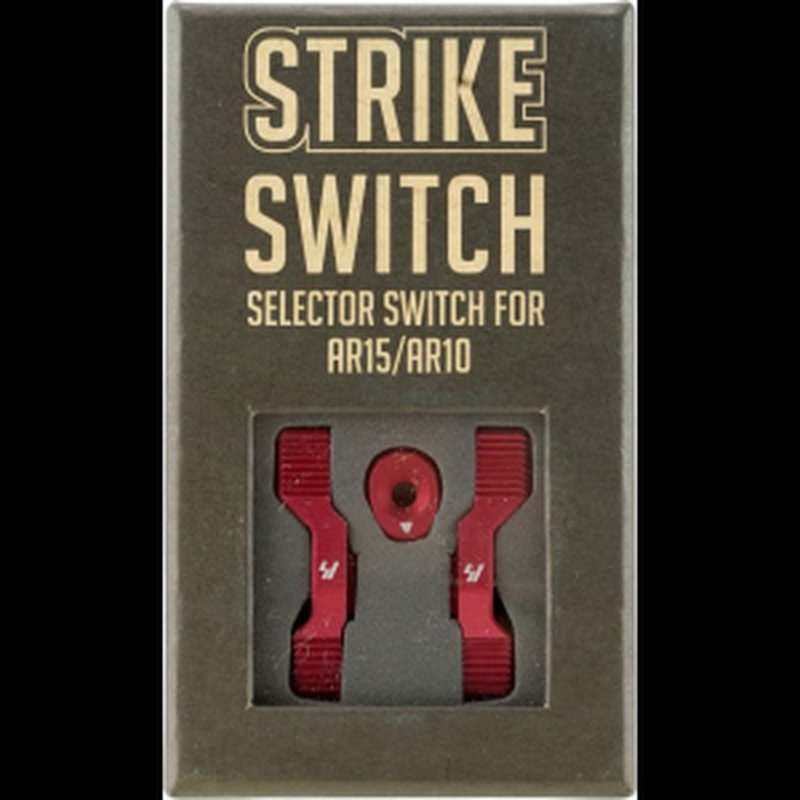 Strike Industries ARSSSRED 60/90 Degree Ambidextrous AR Safety Selector - Red Aluminum