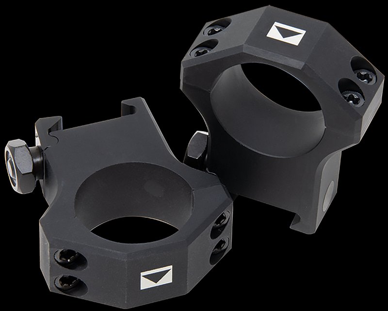 Steiner T-Series 34mm High Scope Rings with Bubble Level Picatinny Mount Matte Black Aluminum