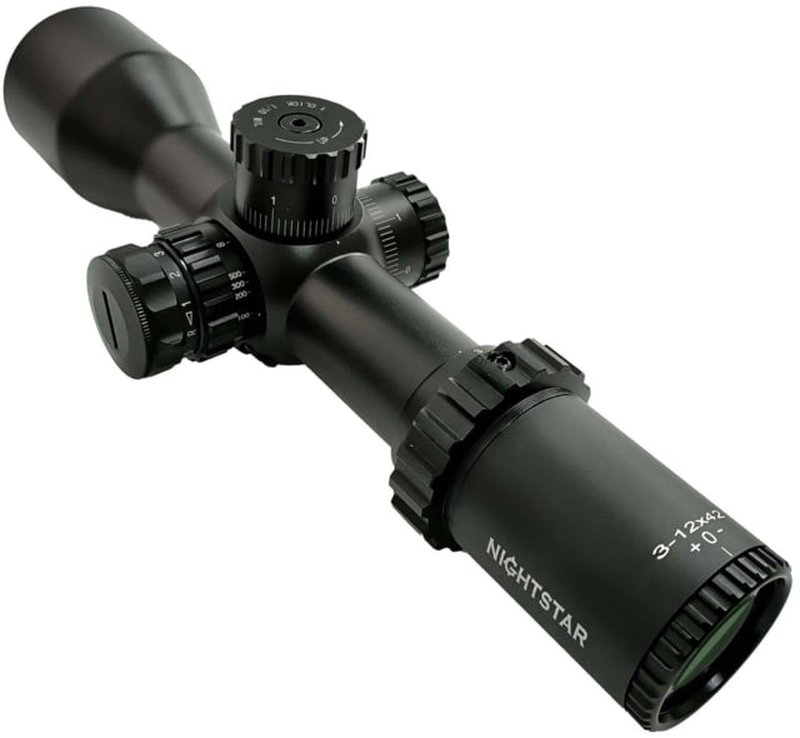 NightStar 3-12x42mm 30mm Tube Riflescope, First Focal Plane NS11214, Black