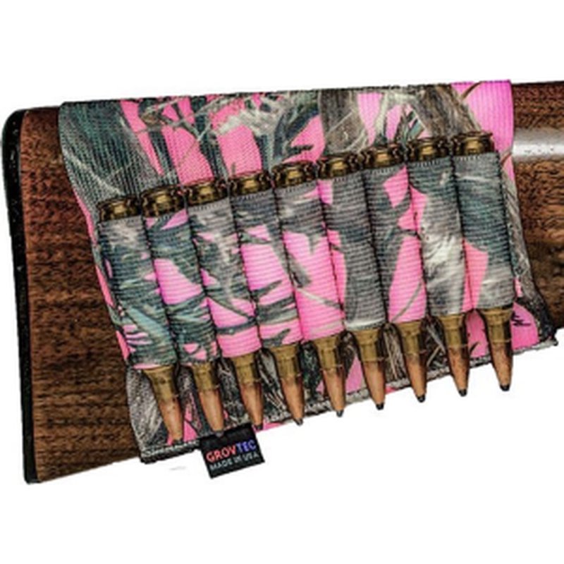 GrovTec GTAC74 Buttstock Cartridge Holder 9 Rounds TrueTimber Conceal Dark Pink
