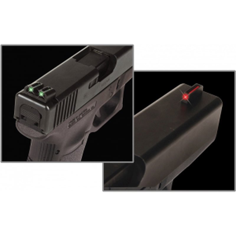 TruGlo TG131G2 Brite-Site Fiber Optic Sight Set for Glock (High), Red Front/Green Rear