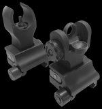 Samson Folding AR-15 HK-Style Front & A2 Rear Sight Set 1913 Picatinny Black Anodized