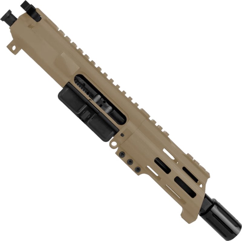 ABC RIFLE COMPANY AR-15 .223 Remington/5.56x45mm NATO Micro Pistol 5in Barrel Custom 5in Top Cut Custom M-LOK Handguard Complete Upper Receiver w/BCG And Charging Handle