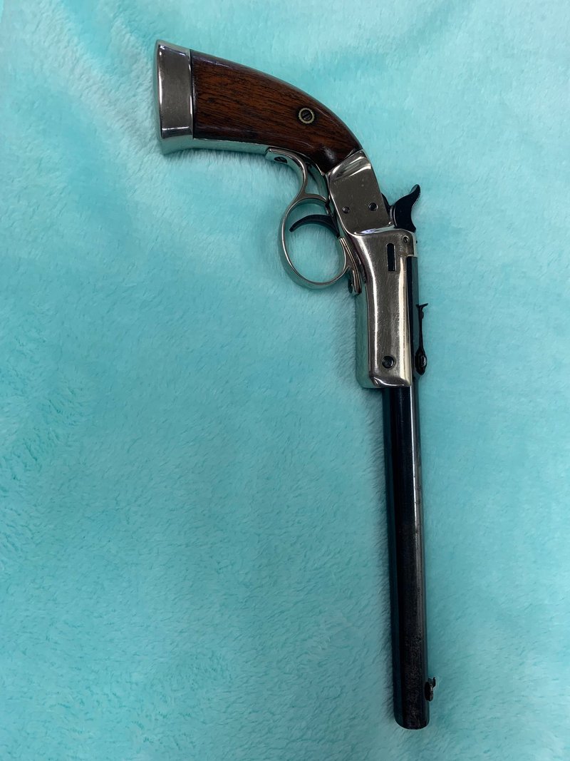 J Stevens A&t Co Model 35 Single Shot Pistol .22 LR 8in Nickel