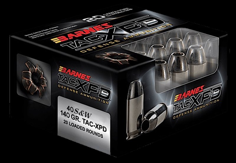 Barnes Tac-XPD Ammunition .40 S&W 140 Grain TAC XP