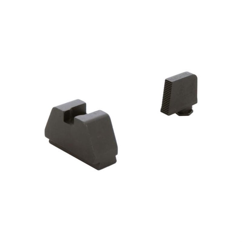 Ameriglo GL-524 Optic Compatible Sight Set Serrated Black for Glock 1-5