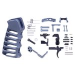 Guntec USA AR-15 Enhanced Lower Parts Kit w/ Upgrades & Skeletonized Aluminum Pistol Grip