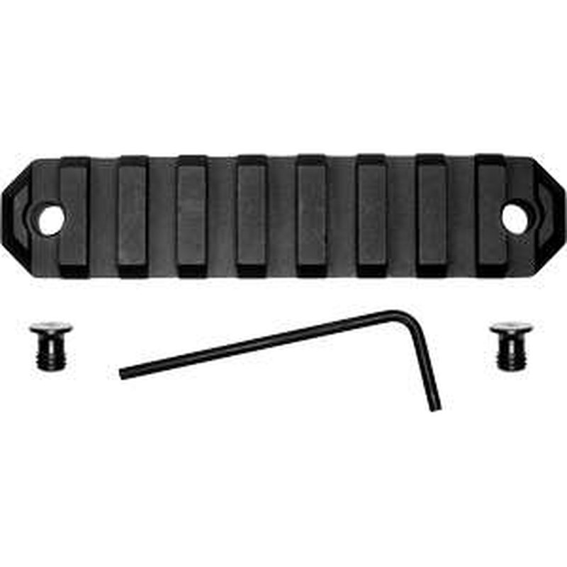 GrovTec KeyMod Rail Section 3.8" 9-Slot Aluminum Black