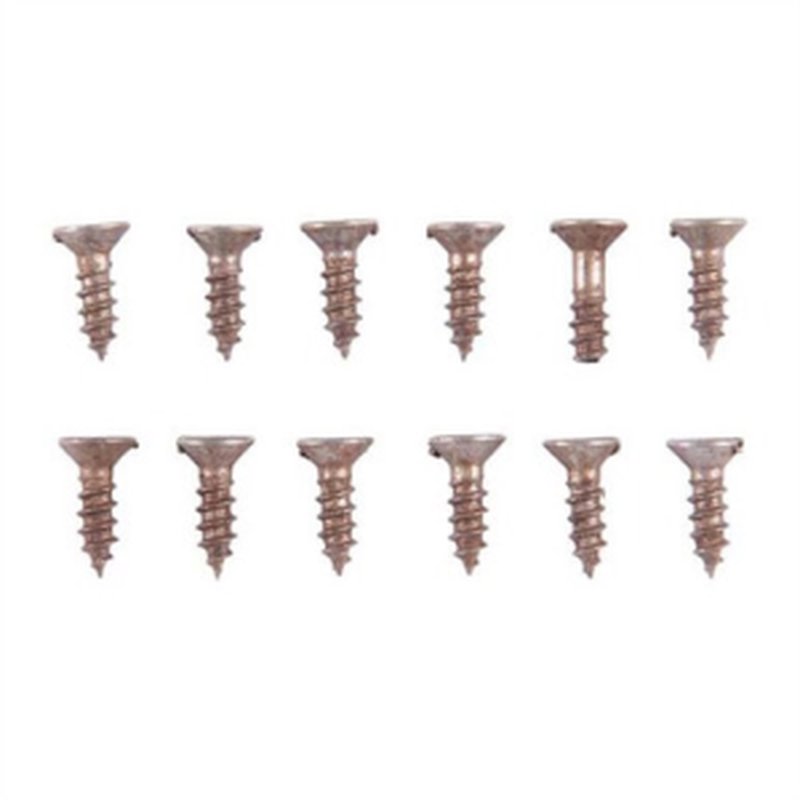 Brownells 4x3/8 Flat Head Wood Screws Blued Steel (12-Pack)