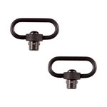 Allen Company Quick Detach Push Button QD Sling Swivels Set, 1.25 Inch Loops, Black, Model 14516