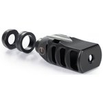 Ultradyne UD11010 Pegasus Tanker Compensator Muzzle Device, 1/2-28 UNF, Black Nitride, 416 Stainless