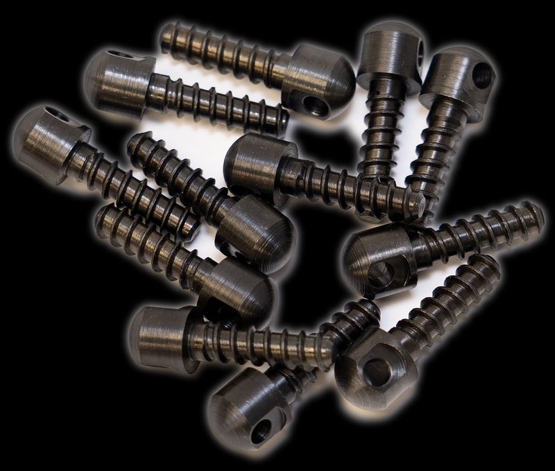 Grovtec GTHM51 Wood Screw Swivel Studs 0.75" 12-Pack Black