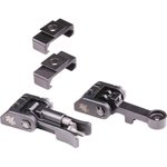 Griffin Armament GAM2S M2 Sight Kit AR-Platform Flip Up 17-4 Stainless Steel Black Melonite QPQ Finish for Picatinny Rail Includes 12 o'clock Plates & Fasteners