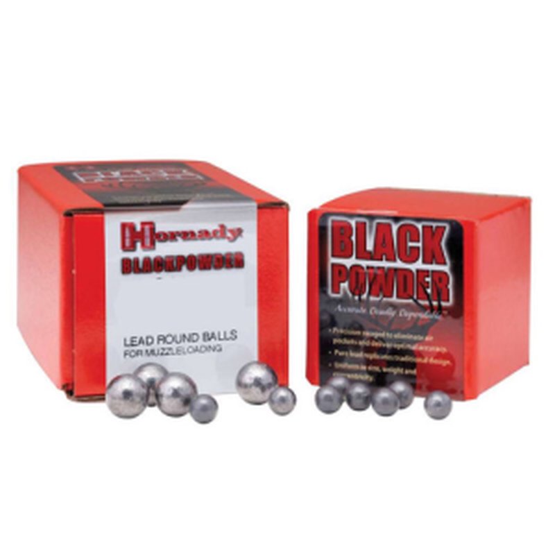Hornady 36 Cal .350 Pure Lead Round Balls, 100 Count (6010)