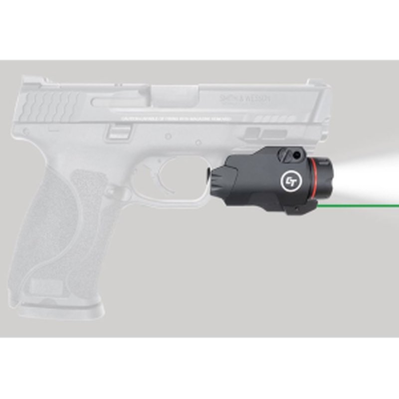 Crimson Trace CMR-207G Rail Master Weapon Light with Green Laser Sight Universal Rail Mount Black