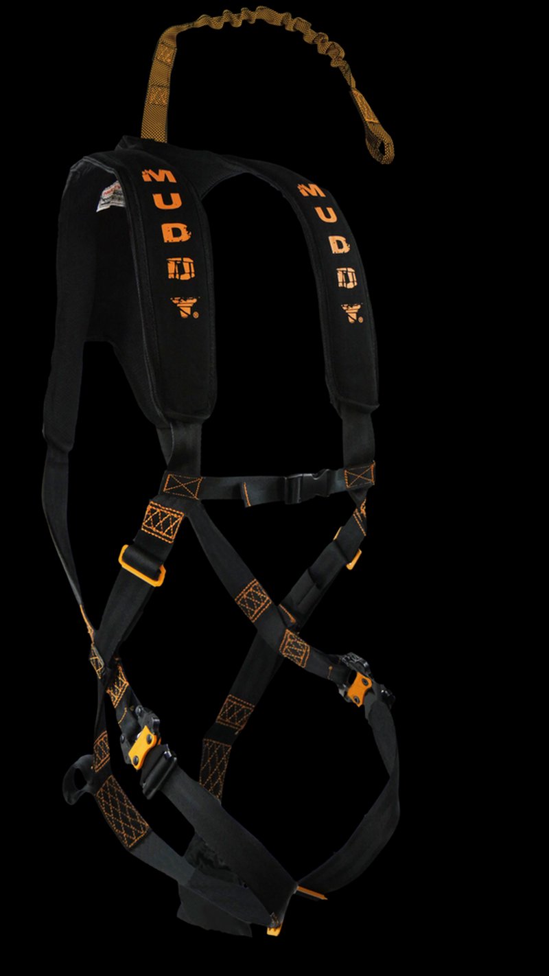 Muddy Diamondback Safety Harness 300 lb Rating Padded Nylon Anti-Shock Bungee
