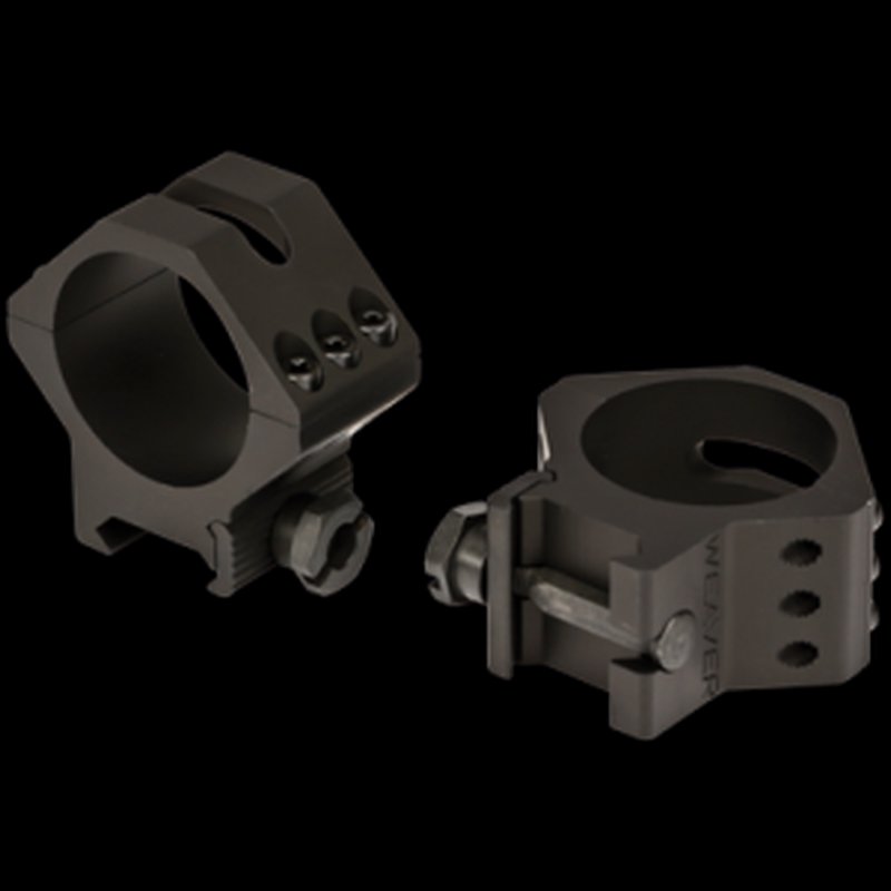 Weaver 34mm Low Picatinny Scope Rings Six-Hole Matte Black (99682)