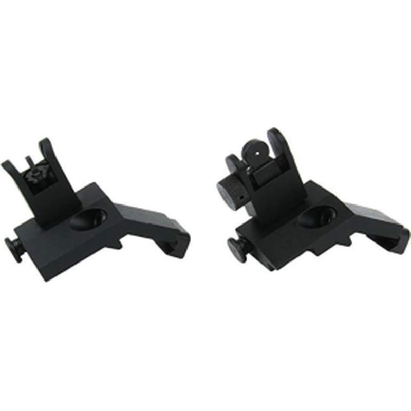 TacFire IS003 45 Degree Sight Set Flip Up Black Anodized for AR-Platform