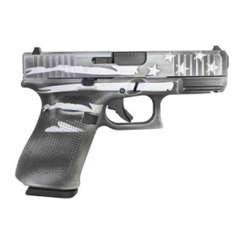 Glock 19 Gen5 9mm Pistol Distressed Battleflag Finish