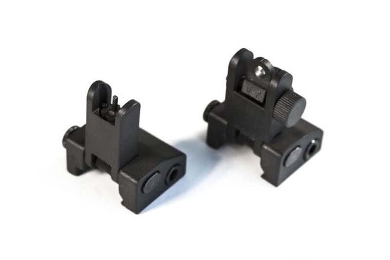 JE Machine Flip-Up Sight Set for AR-15 Polymer Front/Rear Sights