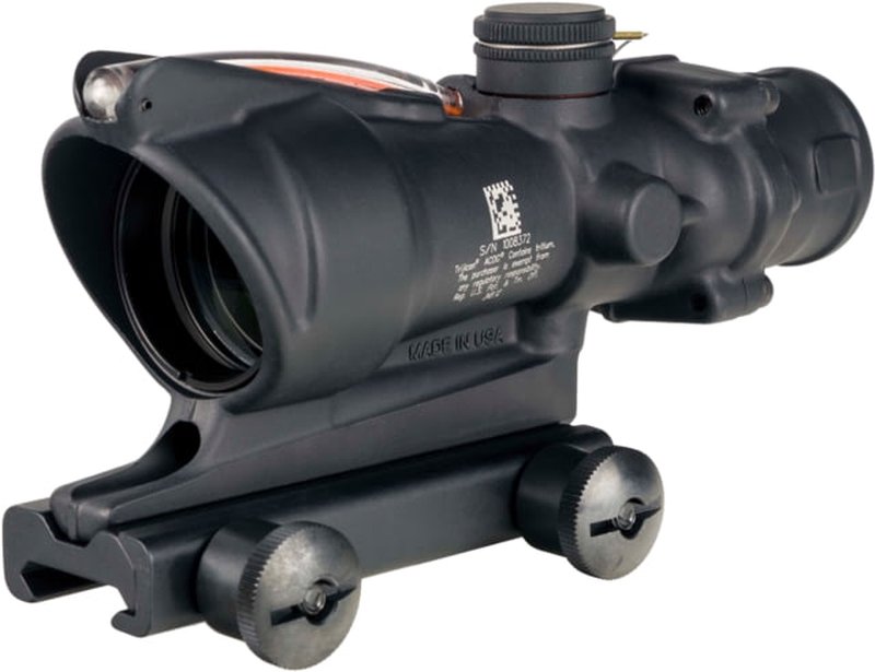 Trijicon ACOG Rifle Scope 4x32 Dual Illuminated Red Horseshoe/Dot Reticle w/Colt Knob Thumscrew Mount Black
