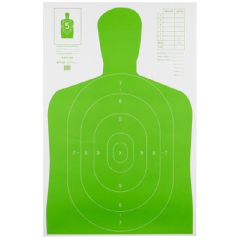 Action Target B-27E Silhouette Target 23x35" Fluorescent Green 100-Pack