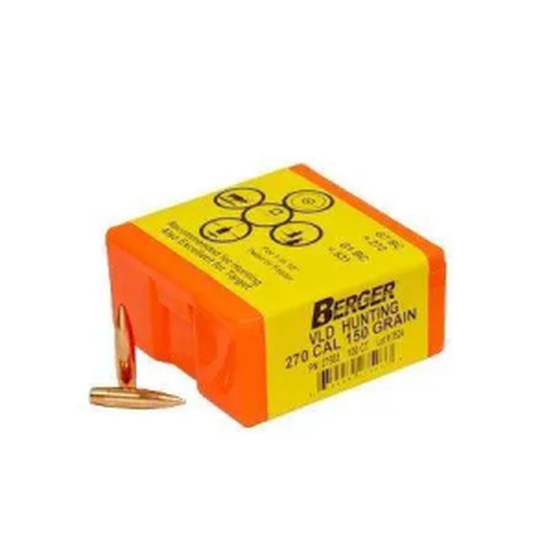 Berger Bullets 270 Caliber 150 Grain Hunting VLD 277 Diameter