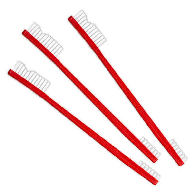 Shooter's Choice Red AP Brushes 3-Pack White Nylon Cleaning Brushes