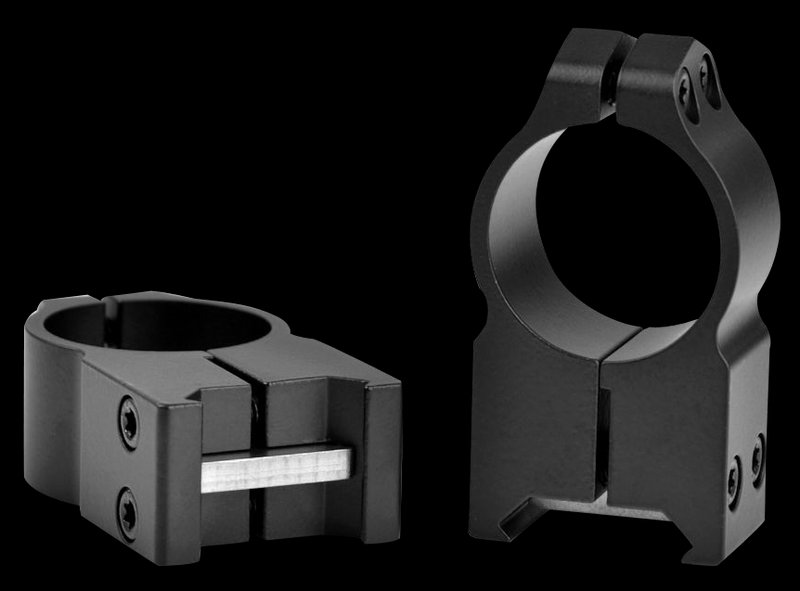 Warne Maxima Scope Rings 1 Inch Extra High Matte Black Vertical Split