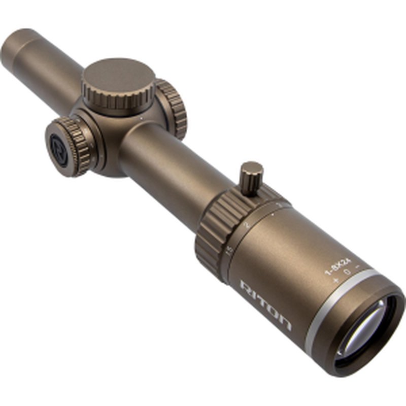 Riton X3 Tactix 1-8x24 SFP Illuminated OT Riflescope - FDE
