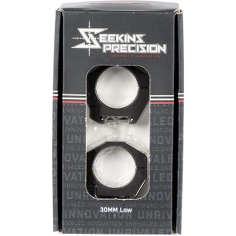 Seekins Precision 0010620002 Scope Ring Set for Rifle Picatinny Rail Low 30mm Tube Matte Black Anodized Aluminum