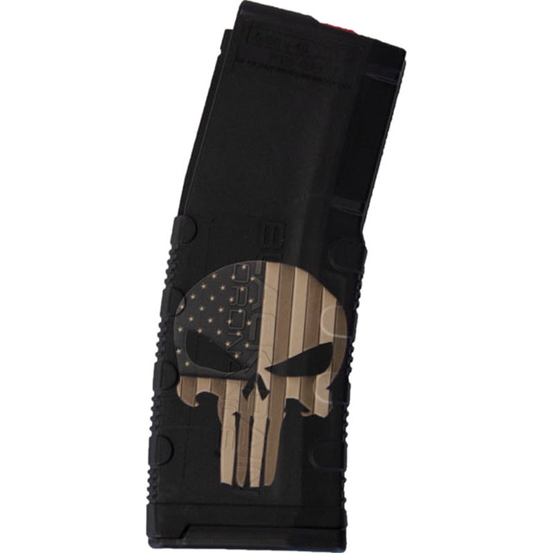 Black Rain Ordnance AR-15 .223 Rem/ 5.56 NATO 30 Round Rifle Magazine w/ Punisher American Flag Engraving