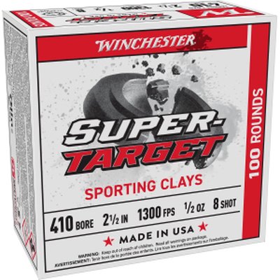 Winchester Super Target 410 Bore 2-1/2 in 8 Shot 1/2 oz Lead Shotshells