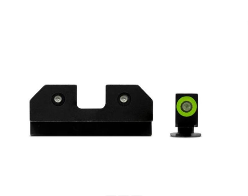 XS Sights R3D Night Sights Green Front Dot 3-Dot Set for Glock