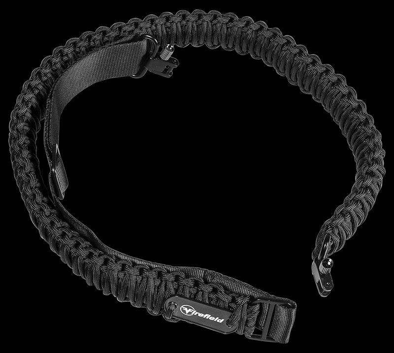 Firefield FF46001 Two Point Tactical Sling Black Nylon Paracord 37.5-45 in OAL