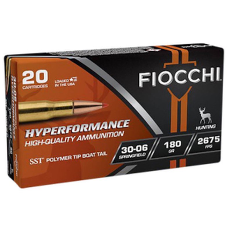 Fiocchi 30-06 Springfield Hyper Velocity Ammunition 180gr SST BT