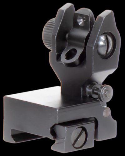Aim Sports MT201 AR-15 Rear Flip-Up Low-Profile Sight Aircraft-Grade Aluminum