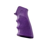 Hogue AR-15/M-16 OverMolded Purple Rubber Grip with Finger Grooves (15006)