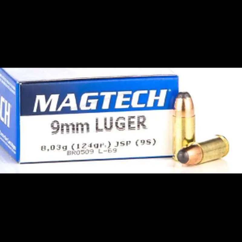 Magtech Range/Training 9mm Luger 124gr JSP Ammunition