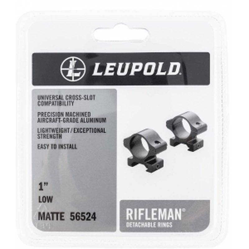 Leupold Rifleman Weaver 1" Scope Rings Medium Matte Black