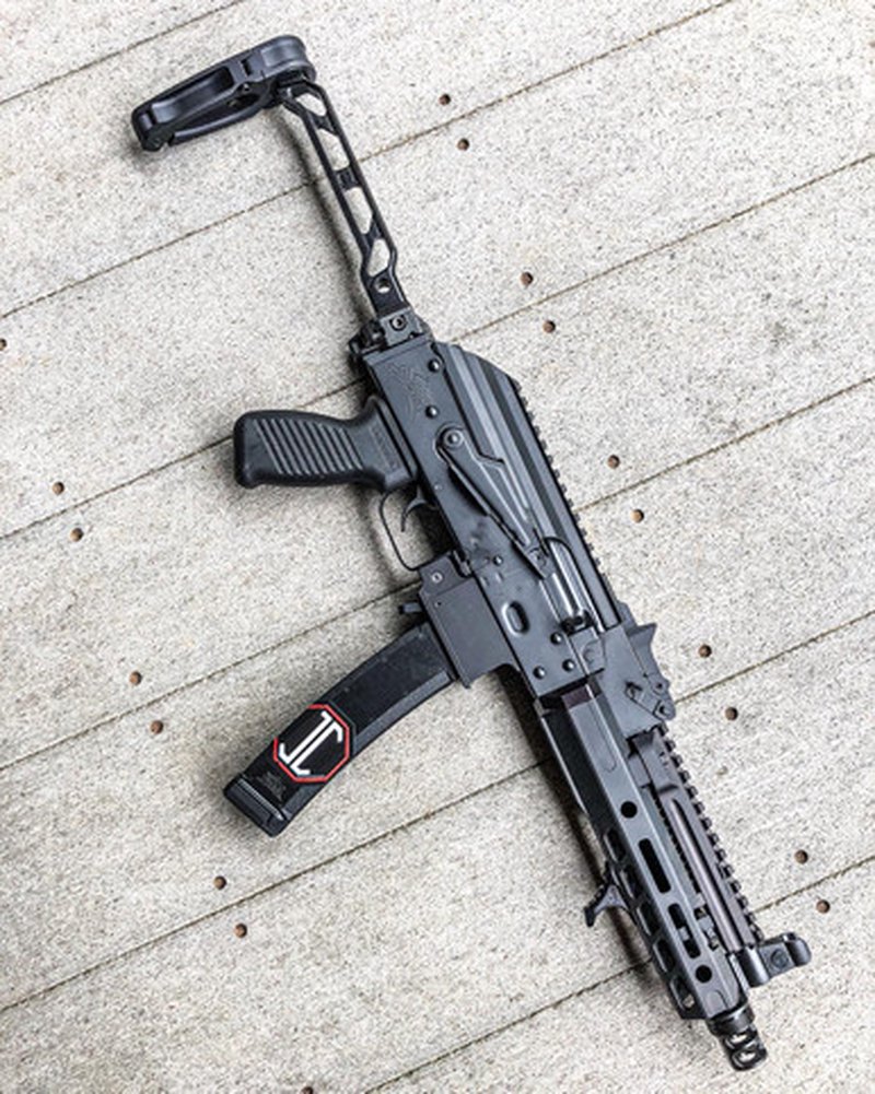 JMac Customs AB-8R with Brace Adapter & JMac 1913 Folder, Black