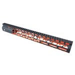 HIPP Customs Lite Weight Hand Guard 15in AR-15 Black/Orange 15in