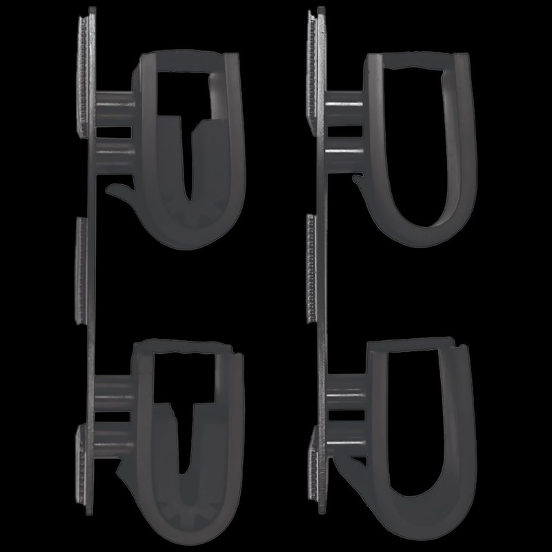 Rugged Gear Dual Lock Double Hook Gun Holder Black Metal 2-Pack Vehicle Mount