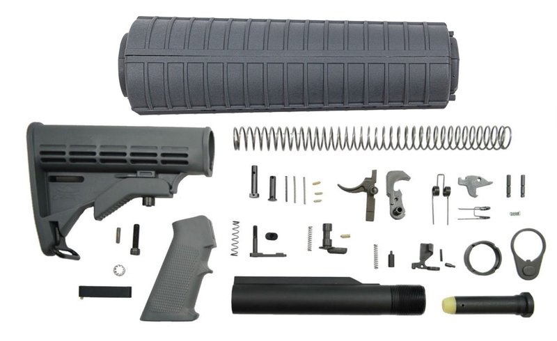PSA Classic Lower Build Kit with Mid-Length Handguard, Gray