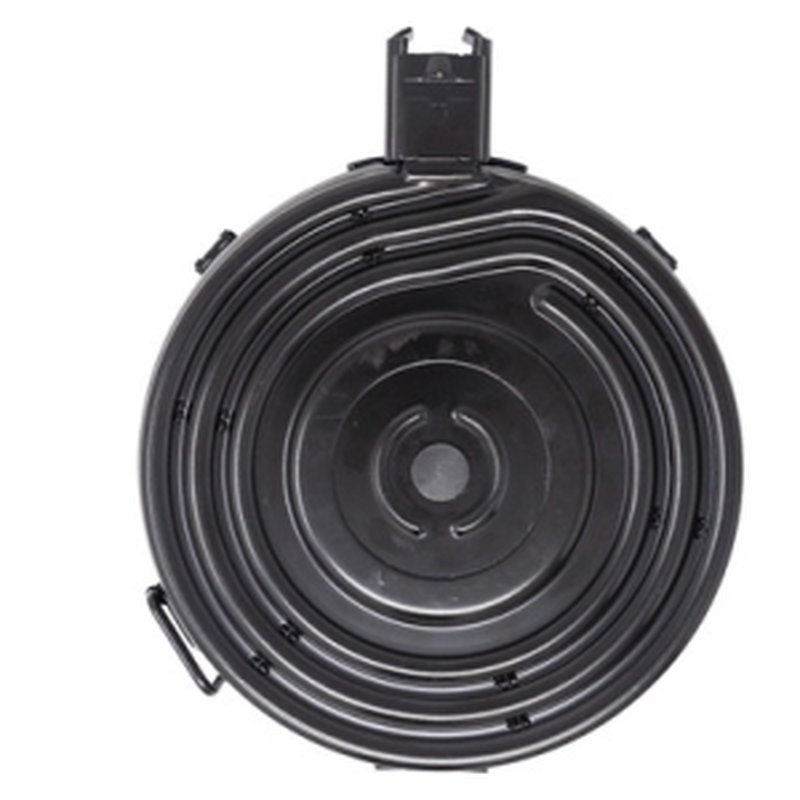 KCI AK-47 75-Round 7.62x39 Drum Magazine, Black Steel