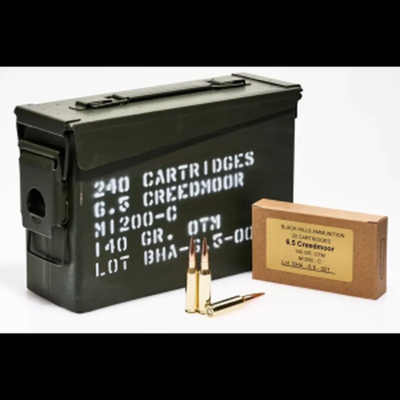 Black Hills 6.5 Creedmoor 140gr OTM Open Tip Match 240rd Can